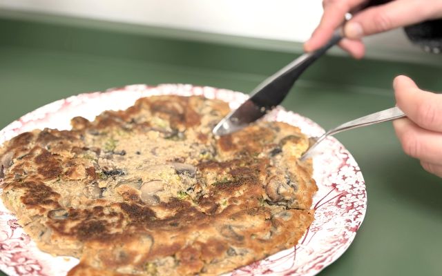 Galette végétale dorée aux légumes