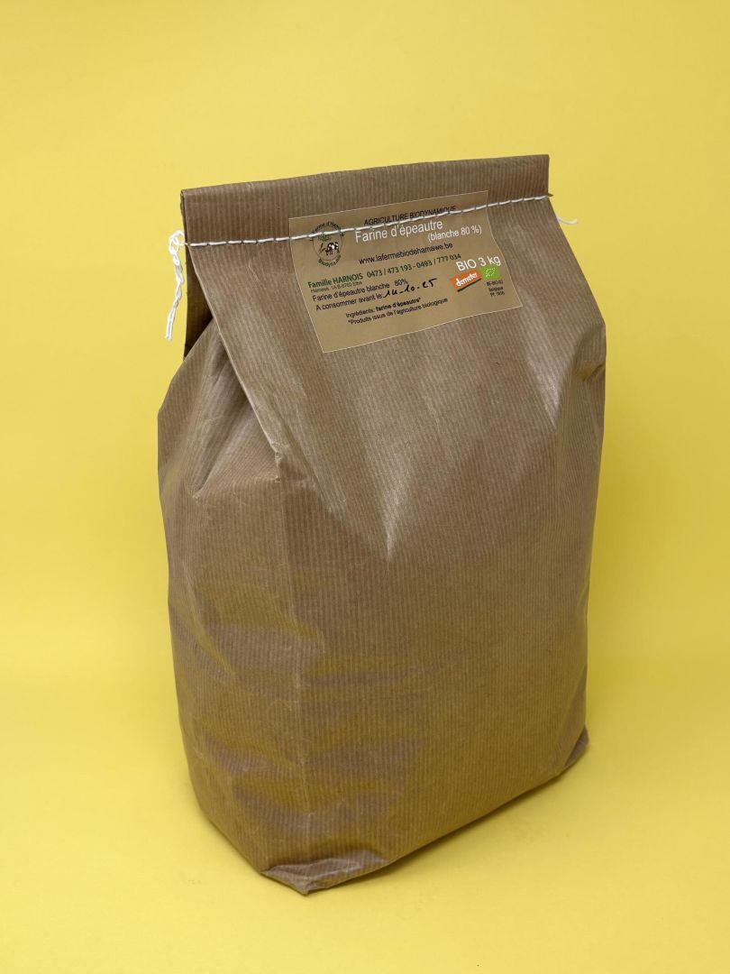 Farine d'épeautre blanche  80% (bise) 3kg