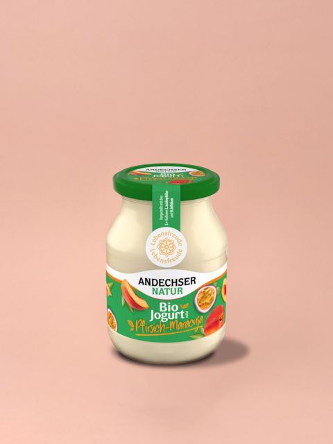 Yaourt pêche - fruit de la passion