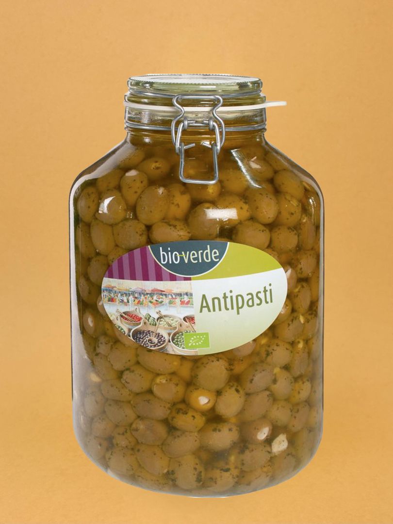 Olives vertes à l'ail 4,75kg