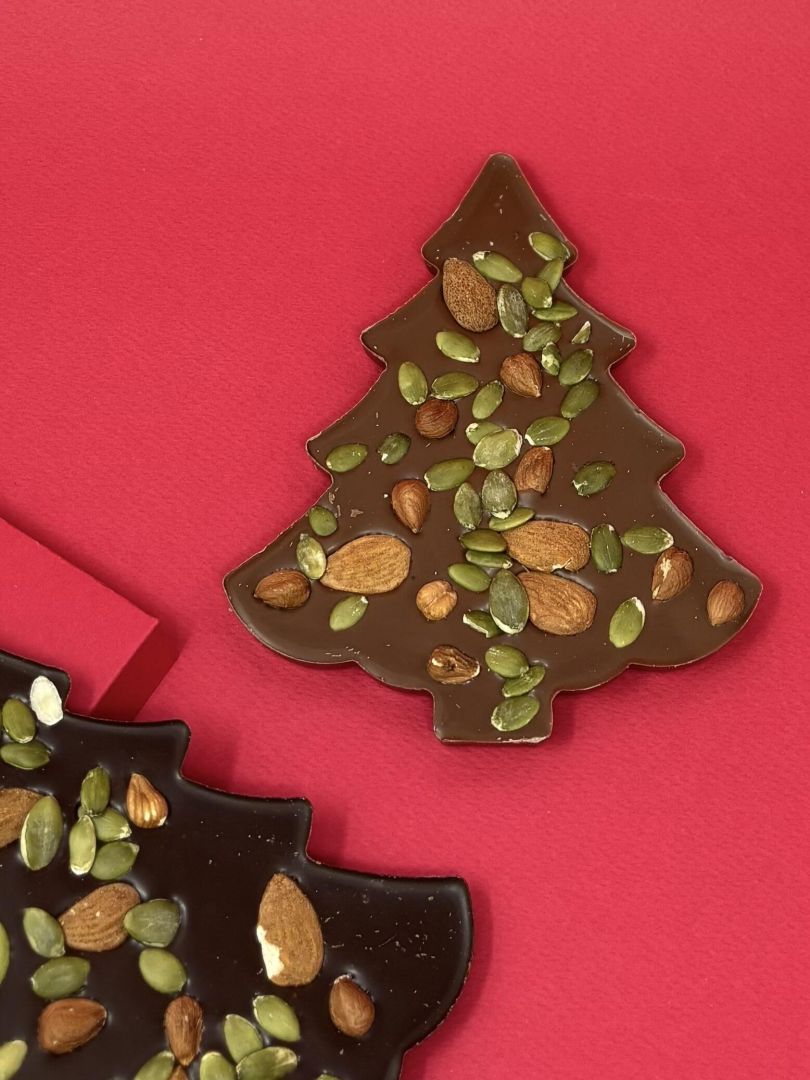 Tablette Sapin chocolat au lait et fruits secs