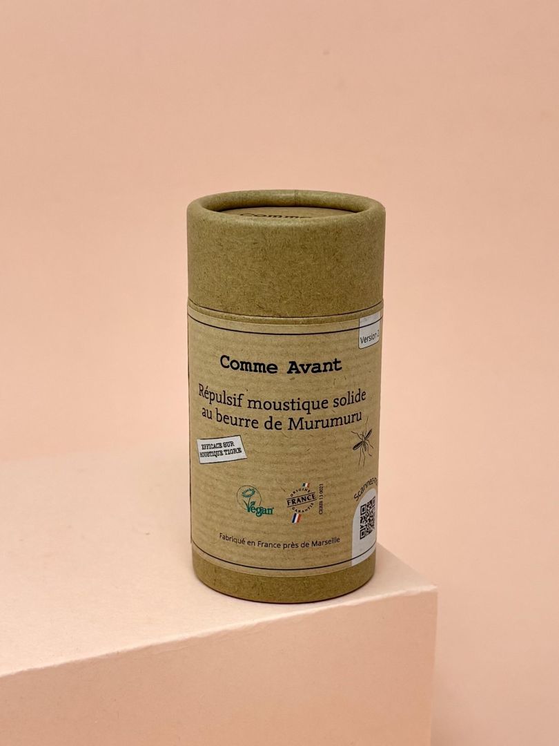 Répulsif anti-moustique solide au beurre de Murumuru
