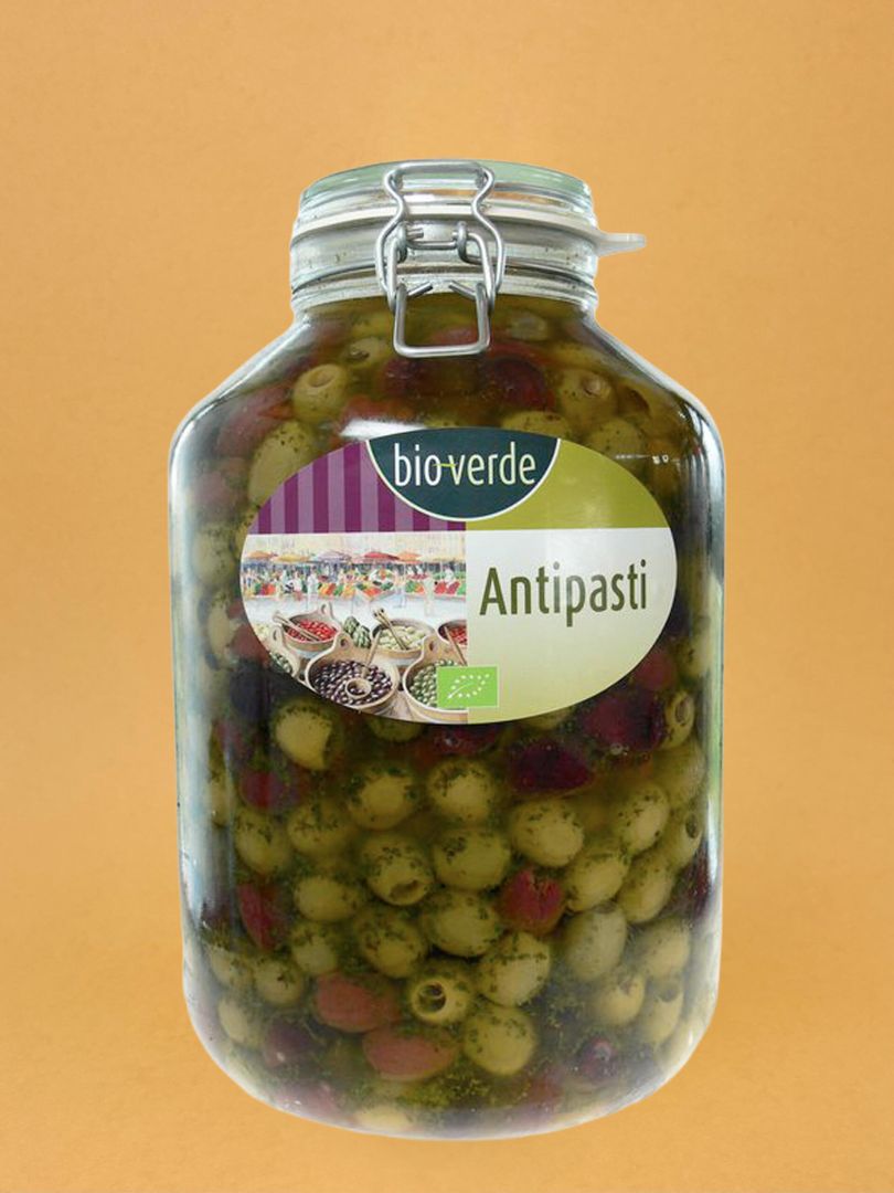 Olives mélangés dénoyautées à l'huile et aux herbes 4,55kg