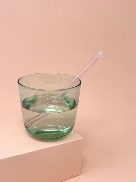 Pailles en verre 15cm (lot de 6)